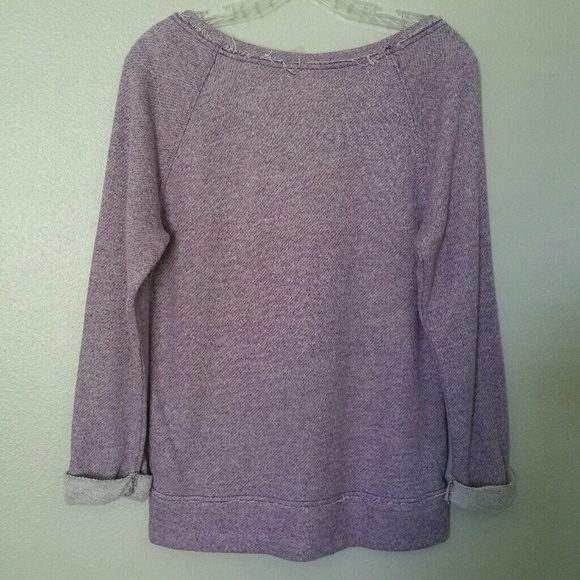 Mossimo Purple Frayed Look Sweatshirt sz M - Picture 6 of 6